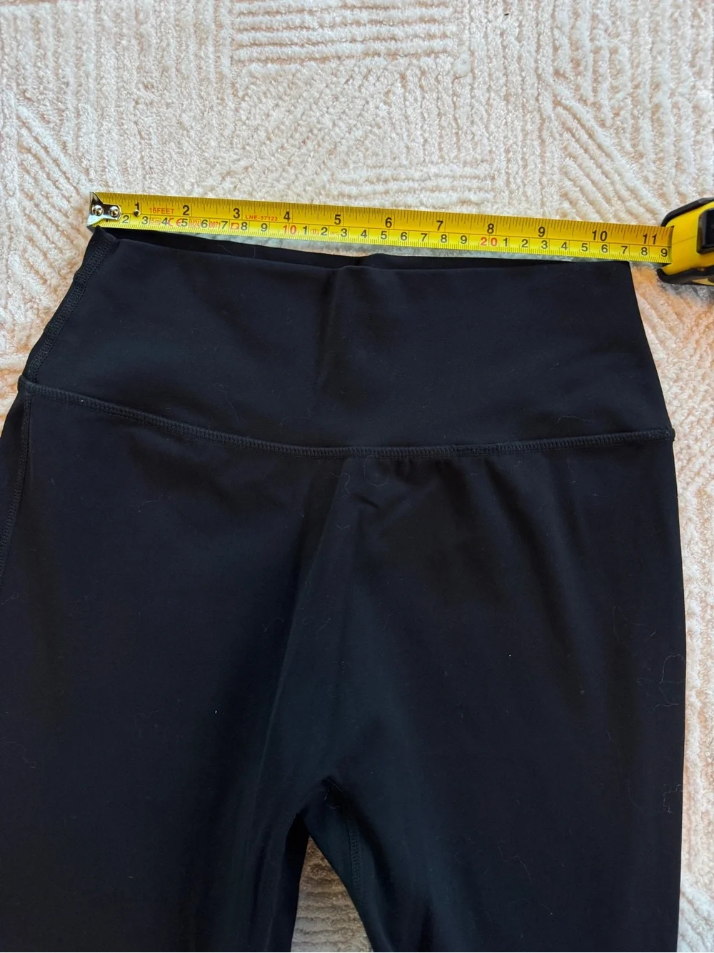 AOXJOX Black High Waisted Sculpting Leggings Medium M Gym Yoga Booty Contour - Picture 6 of 12